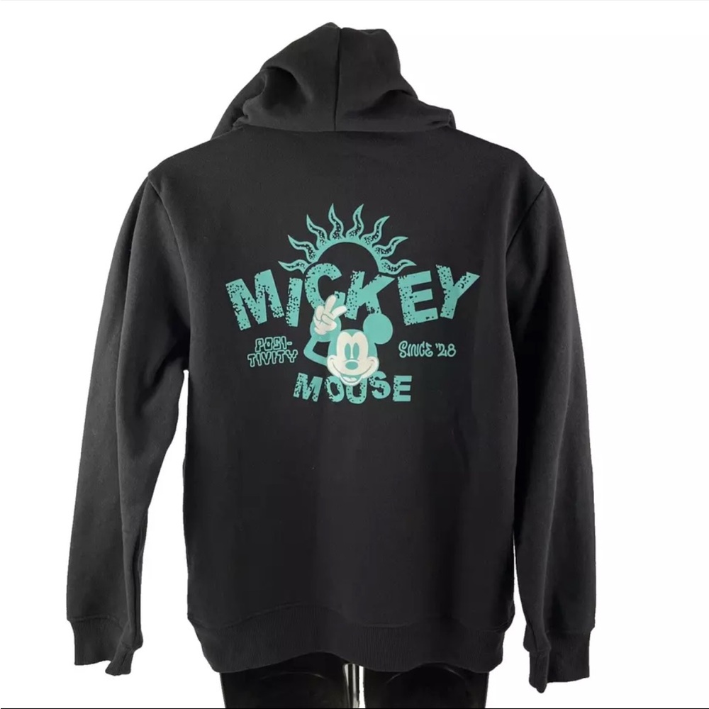 New Mens Neff Mickey Mouse Hoodie Hooded Sweatshirt Sz S NWT Black